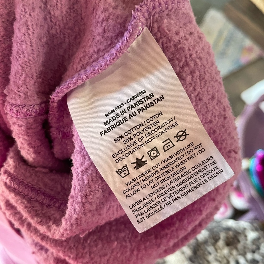 Nike Sportswear Cropped Fleece Oversized Crew-Neck Pastel Lilac Sweatshirt Sz SM - Picture 9 of 9